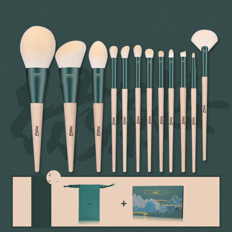 MSQ/ 12 makeup brush set to learn the whole set of tools