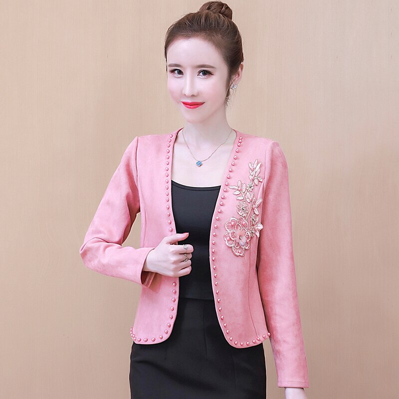 Long Sleeve Cardigan Woman Jacket    Jacket Women Jackets For Women 2021 Beading V-Neck Jacket Coat Women D107