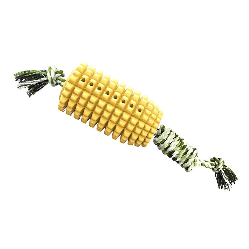 Dog Toy Dog Molar Stick Puppy Toys Dog Corn Molar Stick Bite Teeth Brush Labrador Toys with Rope Pet Supply