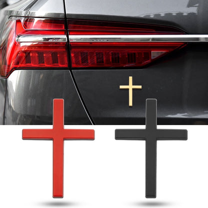 3D Metal Christian Cross Jesus Sticker Side Body Badge Emblem Decal Car Side Fender Rear Trunk Accessories