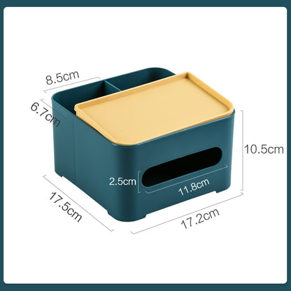 Table Tissue Box Makeup Organizer Paper Box Cover Desktop Storage Box Phone Holder Cosmetics Storage Rack Napkin Holder