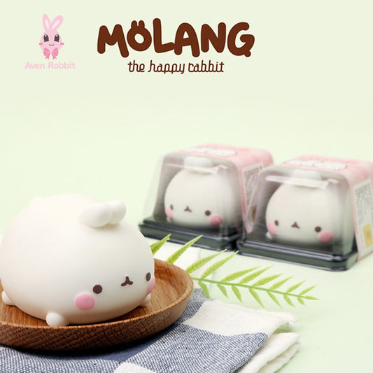 MOLANG Cute Rabbit Soft Rubber Doll Decompression Toys Stress Relief Toy Squeeze Figures Action Kawaii Birthday Gift Mini Model