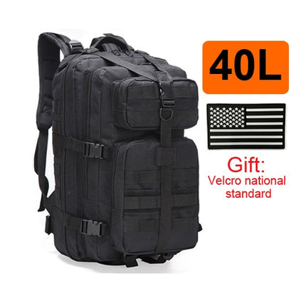 30L/40L/50L Large Capacity Men Army Military Tactical Backpack 3P EDC Molle Waterproof Bug Rucksack Hiking Camping Hunting Bags