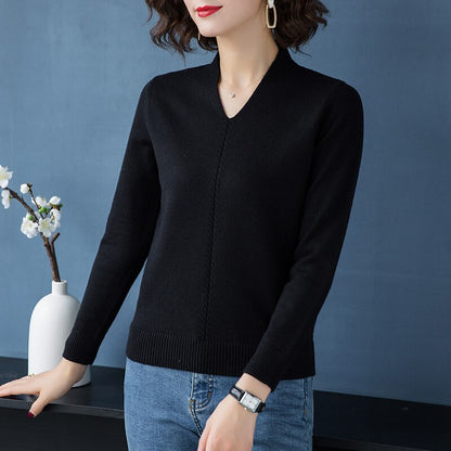 Fashion Sweater Woman 2021 Long Sleeve Knitted Sweater Women Tops Female Women Sweater Pullover Top Female Women Clothes C957