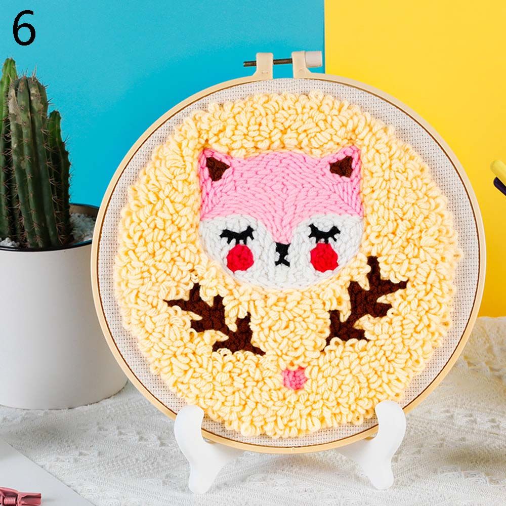 Ornament DIY Crafts Sewing Accessories Needle Thread Needle Punch Embroidery Hoop Poke Embroidery Kit Cross Stitch Kit