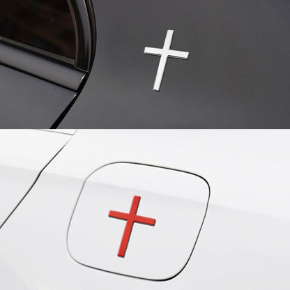 3D Metal Christian Cross Jesus Sticker Side Body Badge Emblem Decal Car Side Fender Rear Trunk Accessories