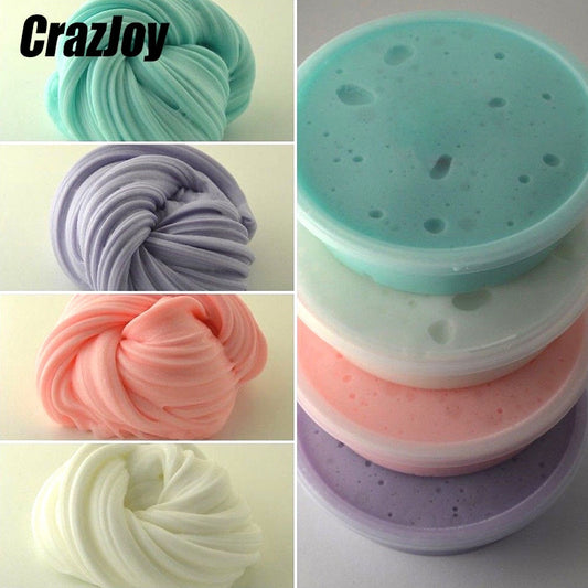 60ml Cloud Slime Fluffy Polymer Antistress Charms For Slimes Putty Slime Kit Plasticine Light Clay Kids Additives Toys