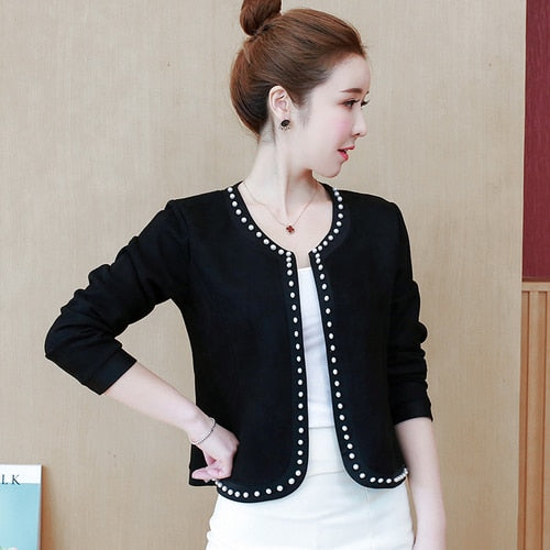 Coats And Jackets Women Long Sleeve Jacket Women Fashion Women's Jackets 2021 Beading Coat Women    Jacket B886