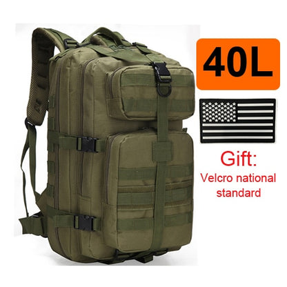 30L/40L/50L Large Capacity Men Army Military Tactical Backpack 3P EDC Molle Waterproof Bug Rucksack Hiking Camping Hunting Bags