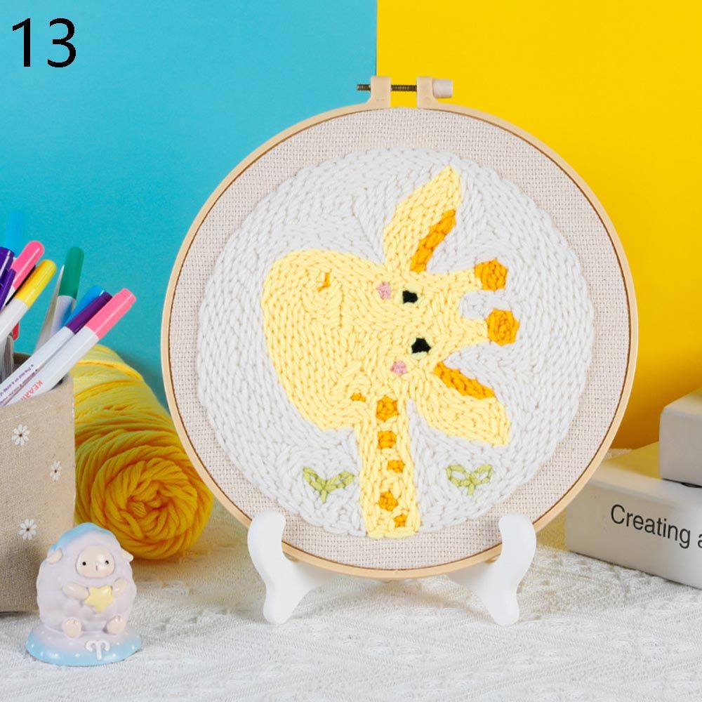 Ornament DIY Crafts Sewing Accessories Needle Thread Needle Punch Embroidery Hoop Poke Embroidery Kit Cross Stitch Kit