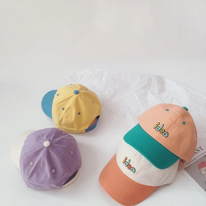 Lovely Letter Embroidery Baby Hats Spring Summer Kids Boys Girls Baseball Hats Cotton Peaked Cap Autumn Outdoor Sun Hats