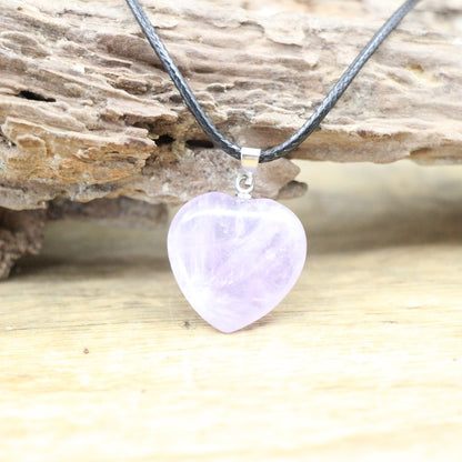 Natural Agates Turquoises Quartz Heart Shape Pendant Crystal Amethysts Healing Gemstone Necklace Women Charm Men Jewelry,QC3193