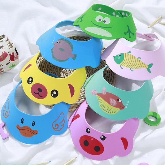 Adjustable Baby Shower Caps Child Waterproof Shampoo Hat Kids Boys Girls Wash Hair Bath Shield Ear Eye Protection Visor