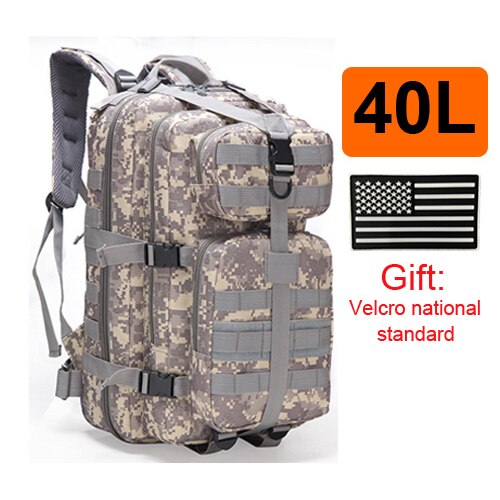 30L/40L/50L Large Capacity Men Army Military Tactical Backpack 3P EDC Molle Waterproof Bug Rucksack Hiking Camping Hunting Bags