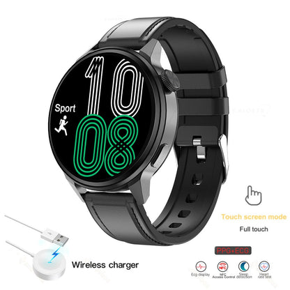 New 390*390 HD Screen NFC Smart Watch Men Bluetooth Call Sport GPS Track Watch Custom Dial Heart Rate ECG PPG Smartwatch For Men