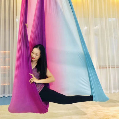 7 Meters elastic 2017 Aerial Yoga Hammock Swing Latest Multifunction Anti-gravity Yoga belts for yoga training Yoga for sporting