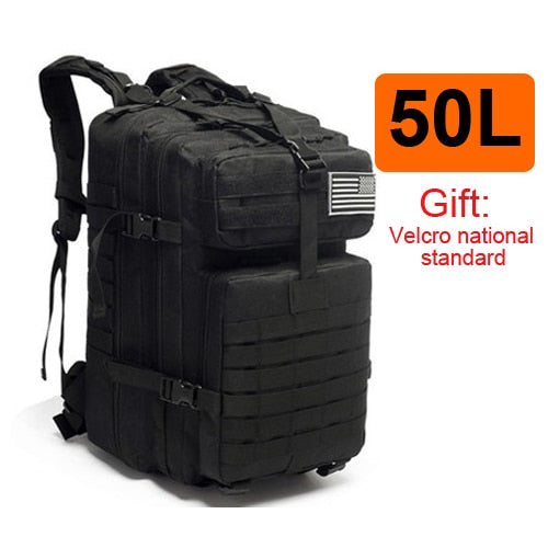 30L/40L/50L Large Capacity Men Army Military Tactical Backpack 3P EDC Molle Waterproof Bug Rucksack Hiking Camping Hunting Bags