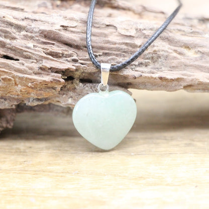 Natural Agates Turquoises Quartz Heart Shape Pendant Crystal Amethysts Healing Gemstone Necklace Women Charm Men Jewelry,QC3193