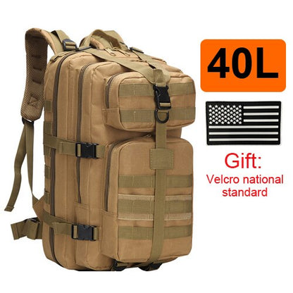 30L/40L/50L Large Capacity Men Army Military Tactical Backpack 3P EDC Molle Waterproof Bug Rucksack Hiking Camping Hunting Bags