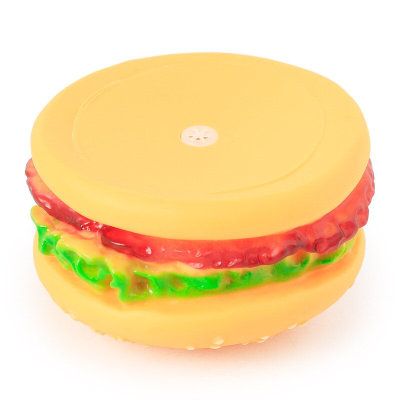 New Rubber Pet Toys Hamburger Style Dog Imitation Bruxism Sound Toy Pet Suppies Best Selling Pet Supplies Dog Accessories