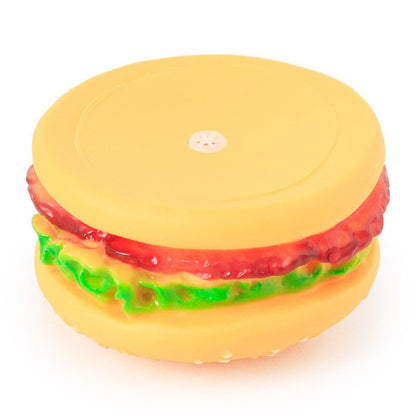 New Rubber Pet Toys Hamburger Style Dog Imitation Bruxism Sound Toy Pet Suppies Best Selling Pet Supplies Dog Accessories