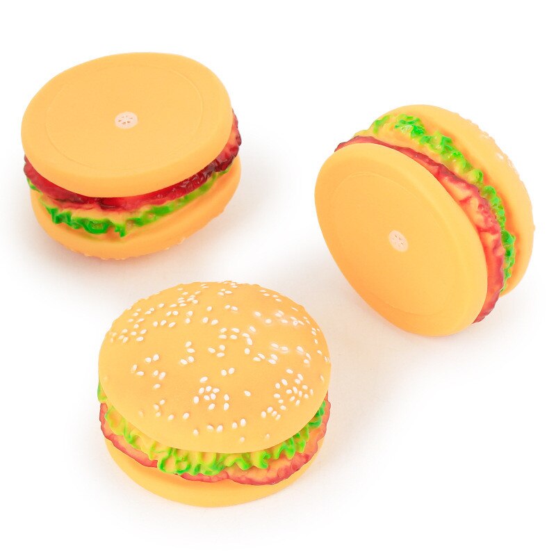 New Rubber Pet Toys Hamburger Style Dog Imitation Bruxism Sound Toy Pet Suppies Best Selling Pet Supplies Dog Accessories