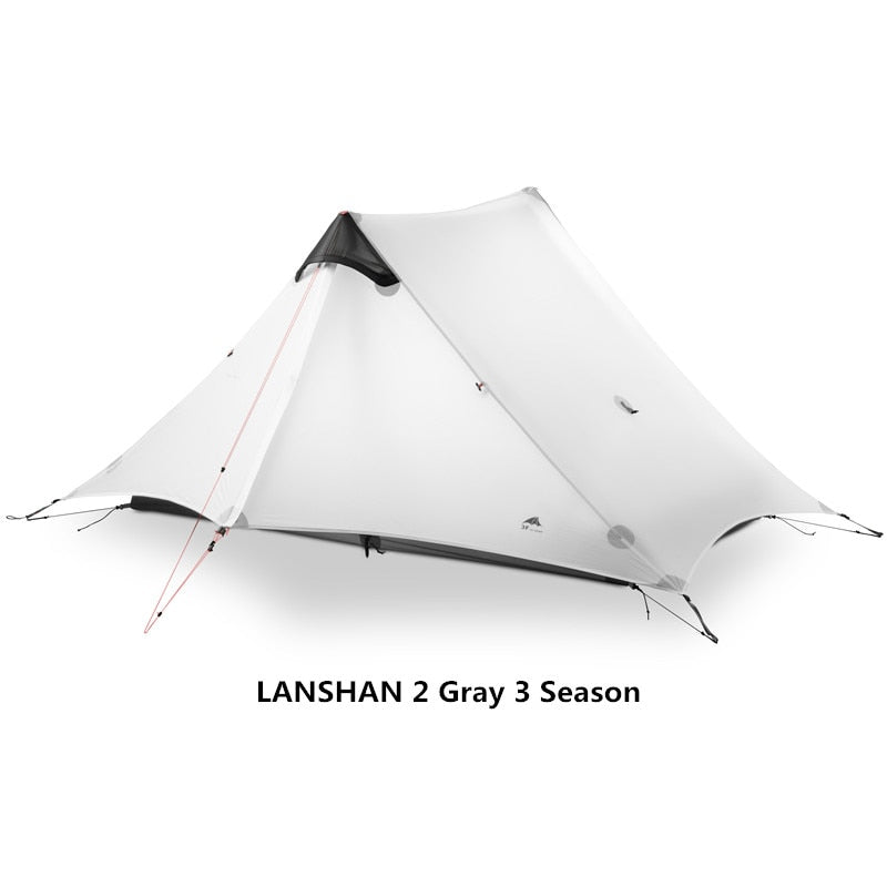 LanShan 2 3F UL GEAR 2 Person 1 Person Outdoor Ultralight Camping Tent 3 Season 4 Season Professional 15D Silnylon Rodless Tent