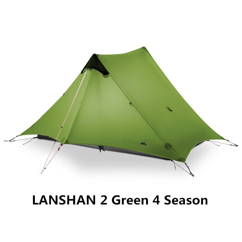 LanShan 2 3F UL GEAR 2 Person 1 Person Outdoor Ultralight Camping Tent 3 Season 4 Season Professional 15D Silnylon Rodless Tent