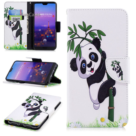 Giant Panda Flip Phone Case sFor Hoesje Huawei P20 Pro Soft Silicone Phone Case Accessory Flip Phone Case Huawei Ascend P20 Plus