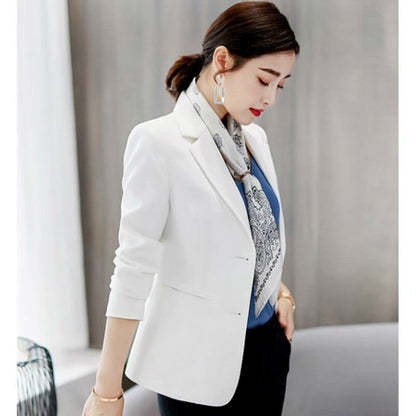 Fashion Women Jacket 2021 Long Sleeve Office Work Wear Black White Jacket Women Coats And Jackets Womens Jackets And Coats B64