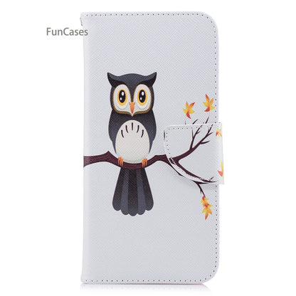 Giant Panda Flip Phone Case sFor Coque Samsung A8 Plus 2018 Bracket Case Carcasa Floral Cellphone Case For Samsung Galaxy A730