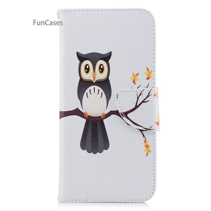 Giant Panda Flip Phone Case sFor Coque Samsung A8 Plus 2018 Bracket Case Carcasa Floral Cellphone Case For Samsung Galaxy A730