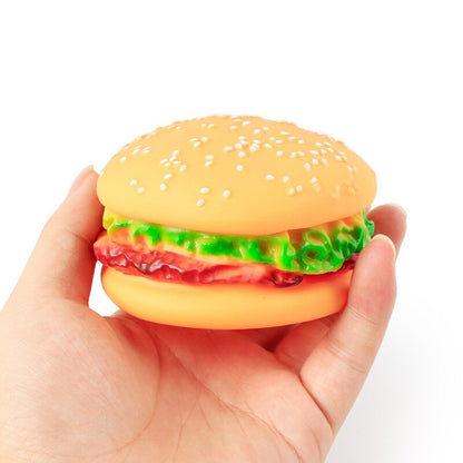 New Rubber Pet Toys Hamburger Style Dog Imitation Bruxism Sound Toy Pet Suppies Best Selling Pet Supplies Dog Accessories