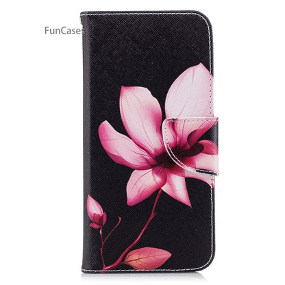 Giant Panda Flip Phone Case sFor Coque Samsung A8 Plus 2018 Bracket Case Carcasa Floral Cellphone Case For Samsung Galaxy A730