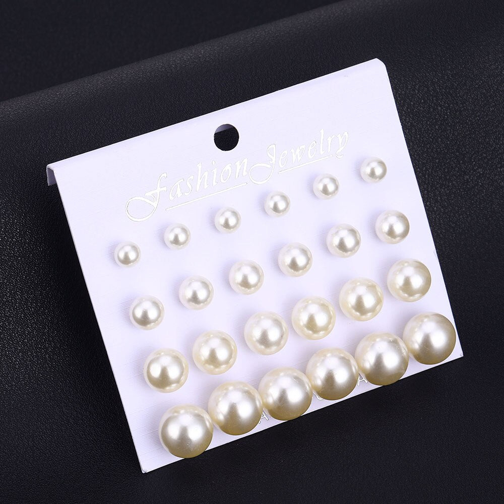 IPARAM Trend Simulation Pearl Long Earrings Female White Round Pearl Wedding Pendant Earrings Fashion Korean Jewelry Earrings