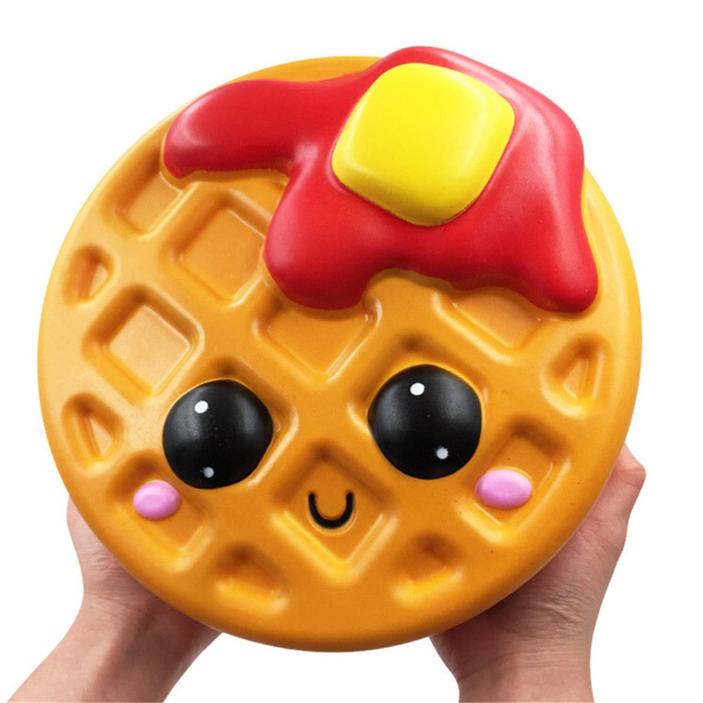 Super Huge Jumbo Cute Cuddly Giant Slow Rising Scented Squishy Squeeze Sensory Waffle Cake Squishies Stress Relief Fidget Toys