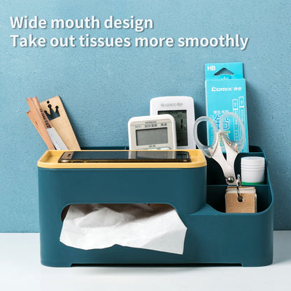 Table Tissue Box Makeup Organizer Paper Box Cover Desktop Storage Box Phone Holder Cosmetics Storage Rack Napkin Holder