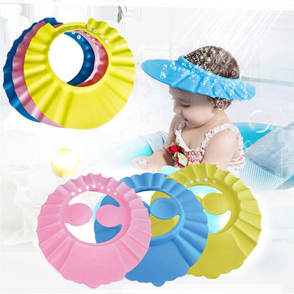 Wonderlife Baby Shower Caps Shampoo Cap Wash Hair Kids Bath Visor Hats Adjustable Shield Waterproof Ear Protection Eye