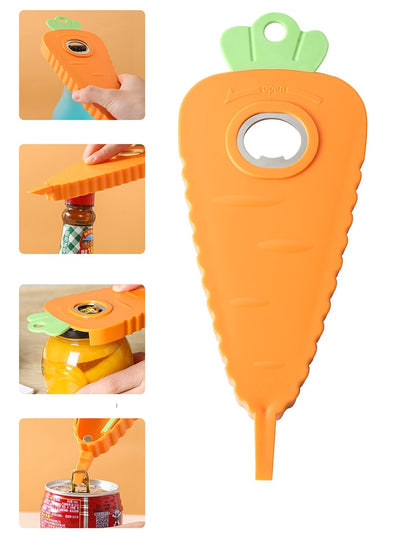 Cartoon Carrot Multi-Purpose Corkscrew Non-slip With Magnet Hangable Lid Opener  Practical Kitchens Good Things