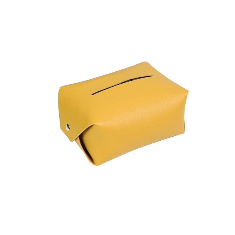 Car-Carrying Toilet Home Bathroom Desktop Pumping Tissue Box PU Leather Living Room Creative Cute Ins Creative Simplicity