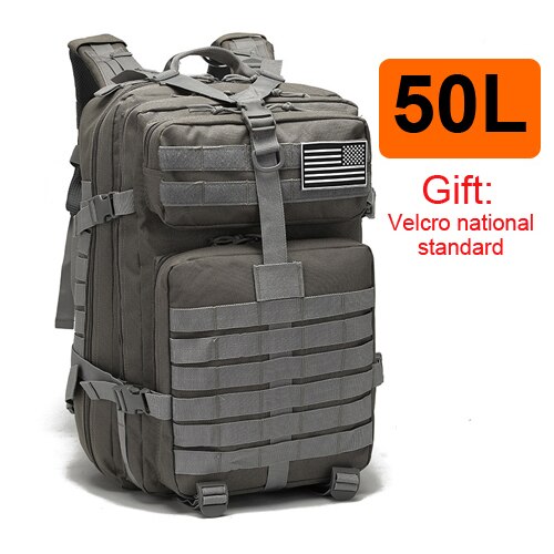 30L/40L/50L Large Capacity Men Army Military Tactical Backpack 3P EDC Molle Waterproof Bug Rucksack Hiking Camping Hunting Bags