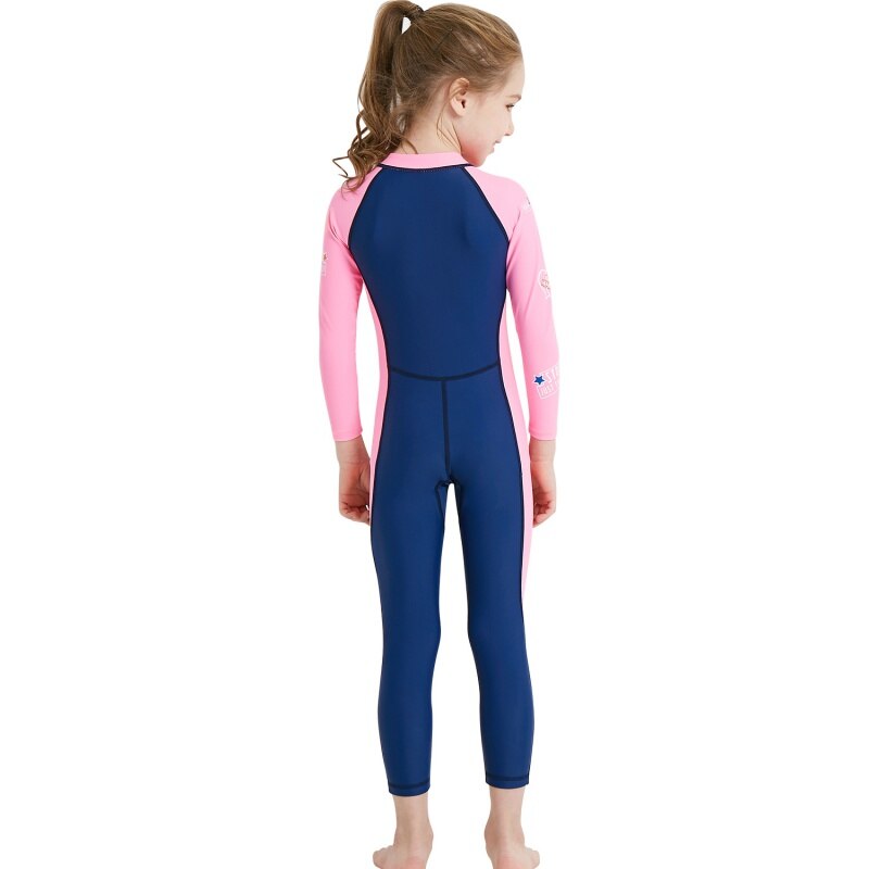 Kids Diving Suit Wetsuit Children Boys Girls Keep Warm One-piece Long Sleeves UV Protection Swimwear