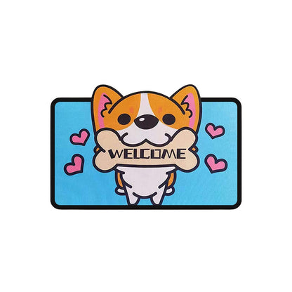 Cartoon Welcome Entrance Doormats Carpets Rugs For Home Bath Living Room Floor Stair Kitchen Hallway Non-Slip Cat Dog Pet Gamer