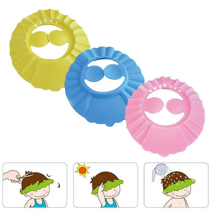 Wonderlife Baby Shower Caps Shampoo Cap Wash Hair Kids Bath Visor Hats Adjustable Shield Waterproof Ear Protection Eye