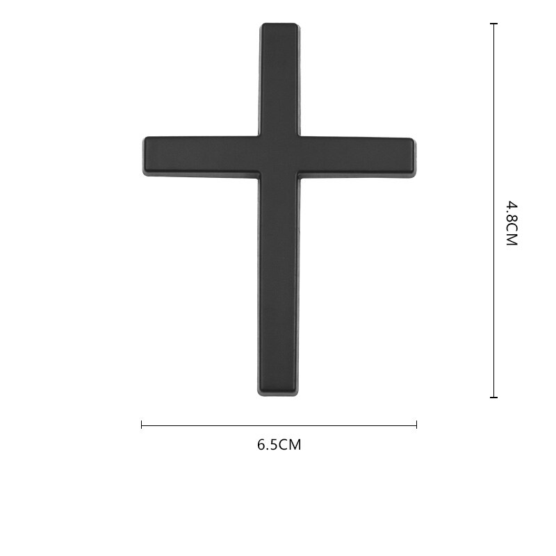 3D Metal Christian Cross Jesus Sticker Side Body Badge Emblem Decal Car Side Fender Rear Trunk Accessories