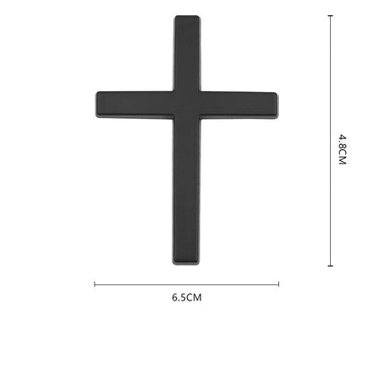 3D Metal Christian Cross Jesus Sticker Side Body Badge Emblem Decal Car Side Fender Rear Trunk Accessories