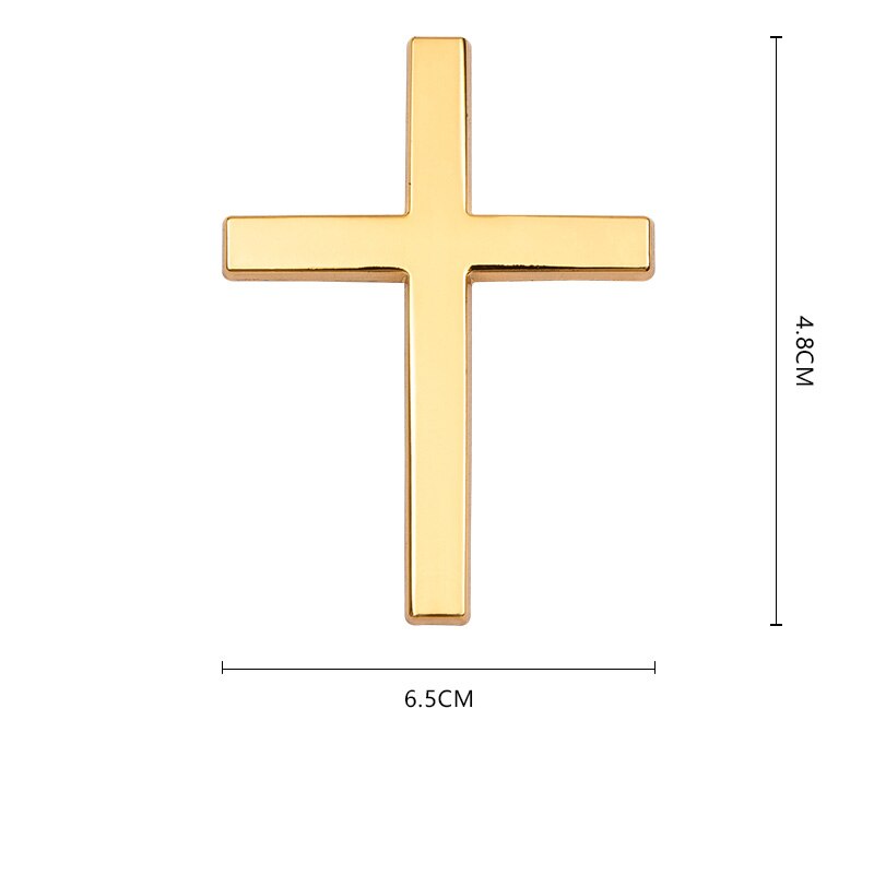 3D Metal Christian Cross Jesus Sticker Side Body Badge Emblem Decal Car Side Fender Rear Trunk Accessories