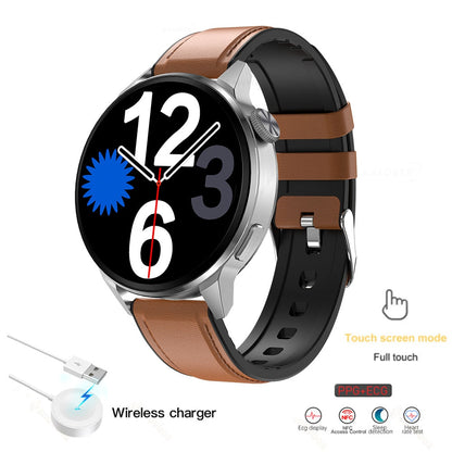 New 390*390 HD Screen NFC Smart Watch Men Bluetooth Call Sport GPS Track Watch Custom Dial Heart Rate ECG PPG Smartwatch For Men