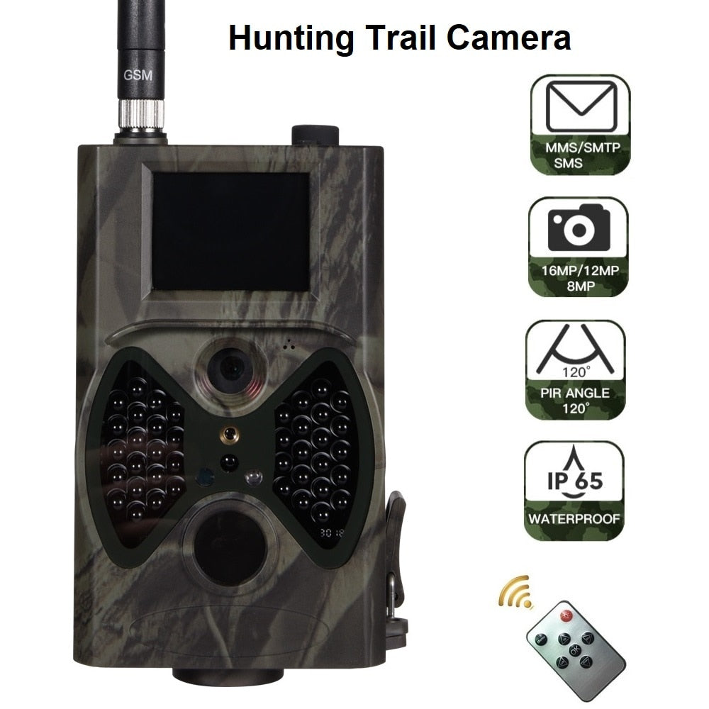 Outdoor 2G HC300M 1080P Cellular Trail Cameras Wild Trap Game Night Vision Hunting Security Wireless Waterproof Motion Activated