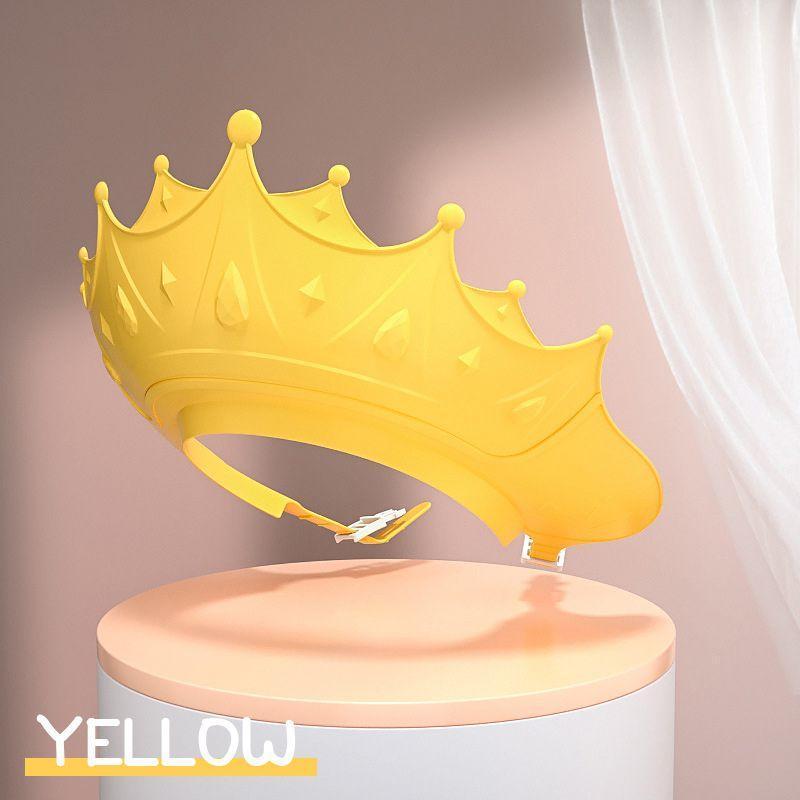 Crown Adjustable Baby Shower Cap Shampoo Bath Wash Hair Shield Hat Protect Children Waterproof Prevent Water Into Ear for Kids